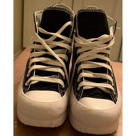 Converse Chuck Taylor All Star Lugged 2.0 High Black White 2022 Men's 7 Woman 9 - Picture 4 of 9
